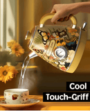 1.7 L Retro Floral Painted Electric Kettle - 1200 W