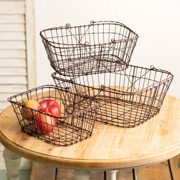 Matilda Wire Baskets - Set Of 3