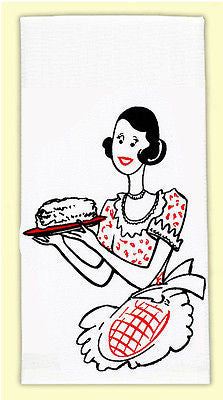 "Cake Lady" Retro Kitchen Towel - Coffin's Mercantile, LLC
