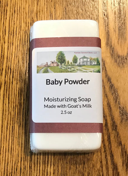 Baby Powder Moisturizing Goat’s Milk Soap - 2.5 Oz. - Qty. 2