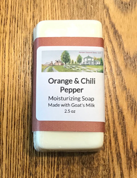 Orange & Chili Pepper Moisturizing Goat’s Milk Soap - 2.5 Oz. - Qty. 2