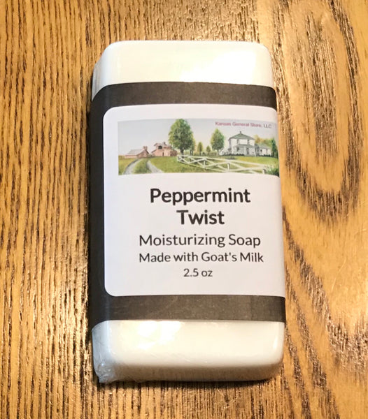 Peppermint Twist Moisturizing Goat’s Milk Soap - 2.5 Oz. - Qty. 2
