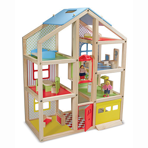 Hi-Rise Wooden Dollhouse - Ages 3+ Years