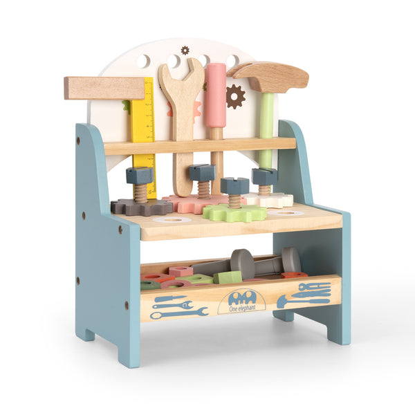 Robud Mini Wooden Play Tool Workbench Set For Toddlers