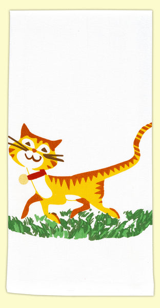 Happy Cat Flour Sack Towel - Coffin's Mercantile, LLC