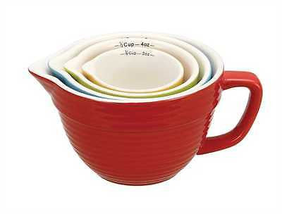 Stoneware Batter Bowl-Shaped Measuring Cups - Set Of 4 - Coffin's Mercantile, LLC